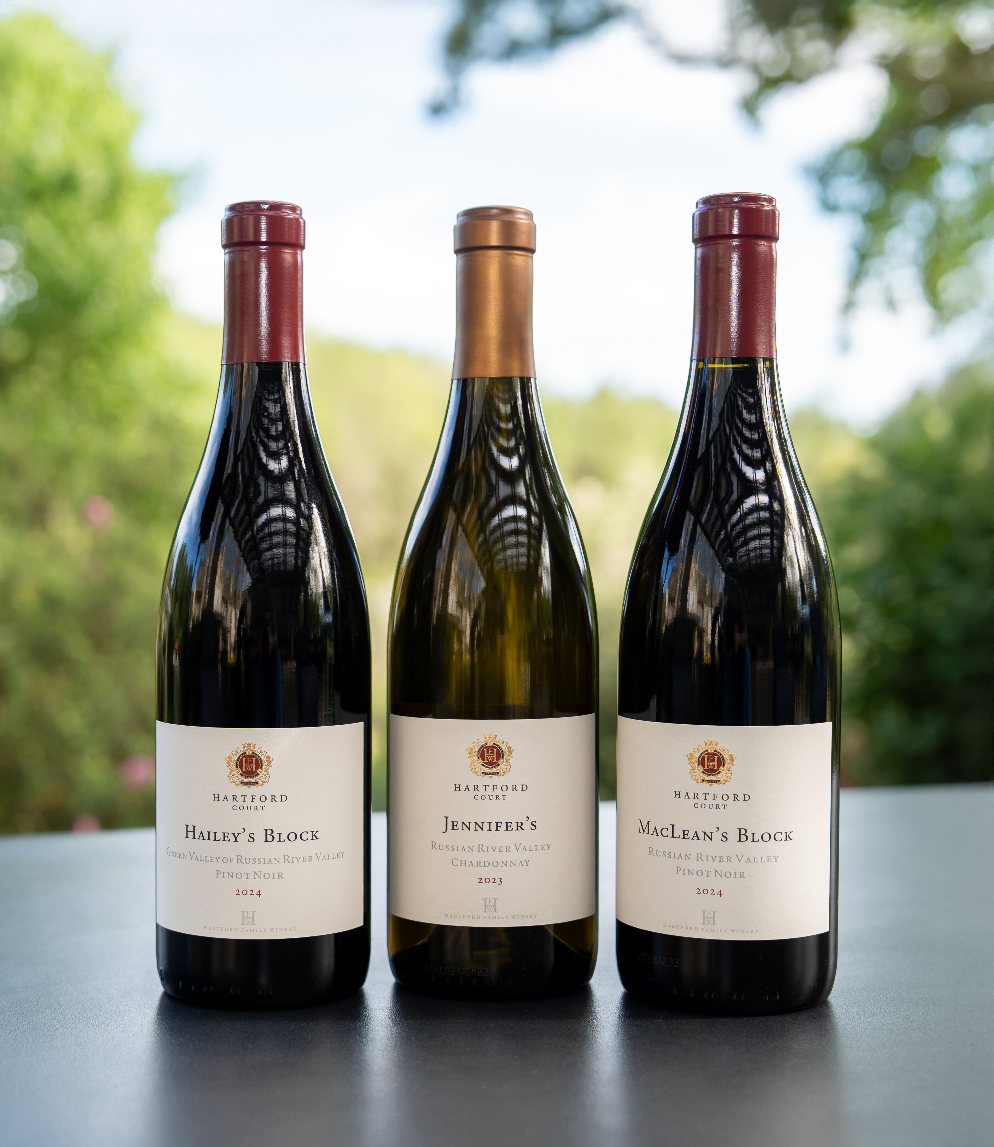 A lineup of Hartford wines
